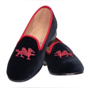 Stubbs & Wootton George Junior Velvet Slippers